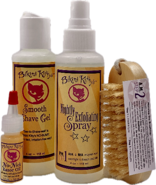 Exfoliate and shave correctly to not make ingrown hair, rash or irritation