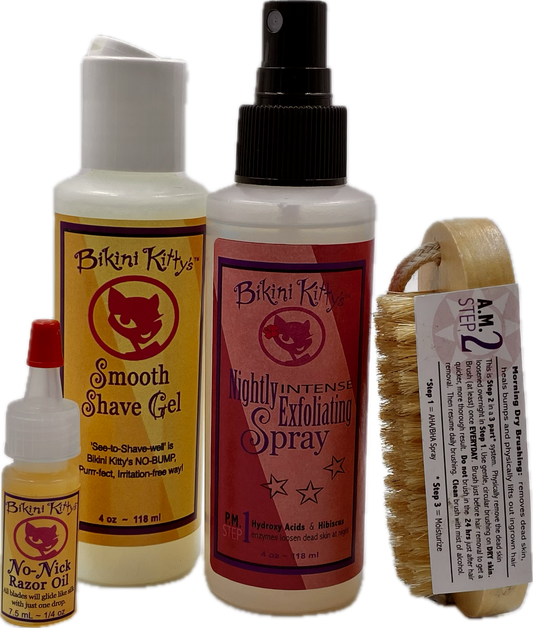 Exfoliate and shave correctly to not make ingrown hair, rash or irritation