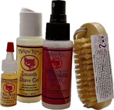 BikiniKitty iShaveKit- 2oz Intense exfoliating spray and shave kit for no more bumps or ingrowns