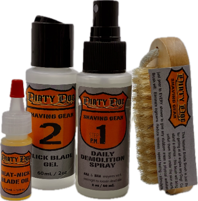 DirtyDog ShaveKit - 2oz exfoliate and shave correctly to eliminate ingrown hair