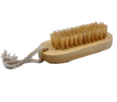 Small size apx 3.5" Travel or everyday Natural Fiber Brush for effective physical exfoliation